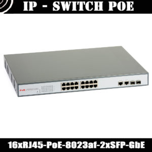 PoE Switch: ULTIPOWER 2216af (16xRJ45/PoE-802.3af, 2xRJ45-GbE/2xSFP), managed