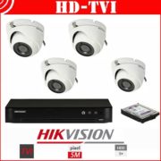 Videosecurity Kit HD-Tvi Hikvision - 4ch - 5MPX - Dome