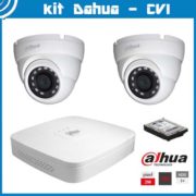 Videosecurity Kit HD-Cvi Dahua – 2ch- Dome – 2mpx – IR 20m 1