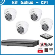 Videosecurity Kit HD-Cvi Dahua – 4ch- Dome – 4mpx – IR 30m – 2,8-12mm 1