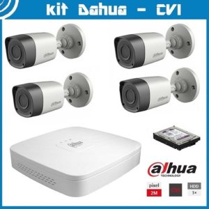 Videosecurity Kit HD-Cvi Dahua - 4ch - 2mpx - IR 15m