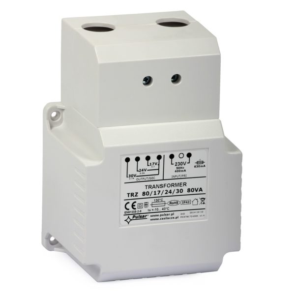AC Transformer Pulsar AWT8172430 (230VAC/30-24-17VAC, 80VA) 1