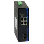 Industrial PoE Switch: ULTIPOWER 124SFP-4POE (4xFE PoE, 2xSFP, 100Mbps)