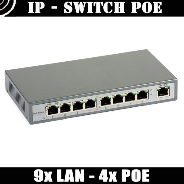 PoE Switch: ULTIPOWER 0094af (9xRJ45, 4xPoE 802
