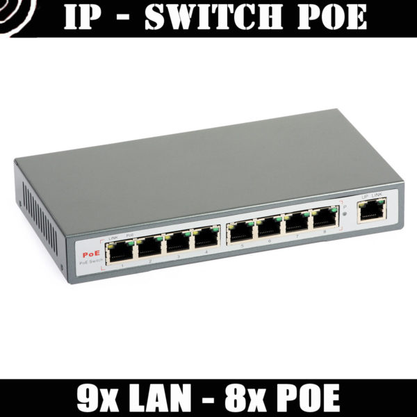PoE Switch: ULTIPOWER 0098af (9xRJ45, 8xPoE 802