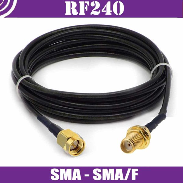 Patch cables N/m-SMA/f – RF240 – 50ohm 2