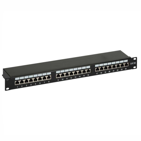 Patch Panel (1U, 24 FTP CAT5e RJ45 ports) 1