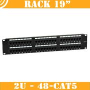 Patch Panel (2U, 48 CAT5 RJ45 ports) 2