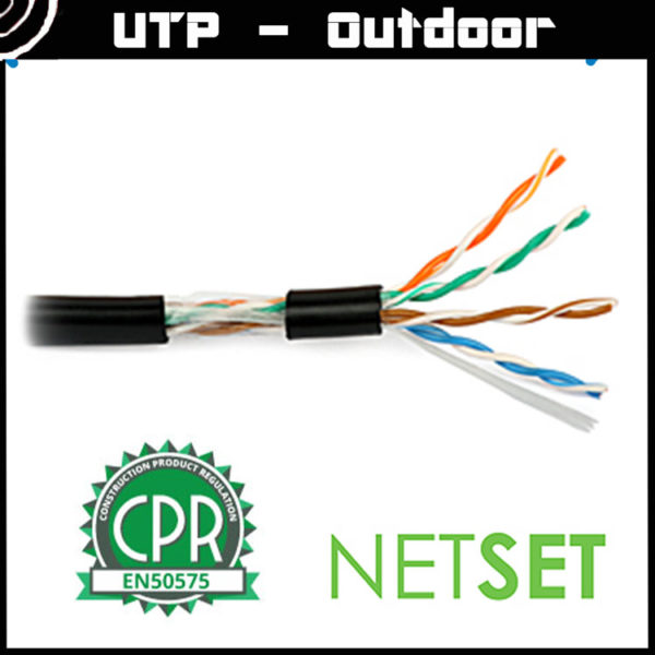 Cat 5e UTP Cable: NETSET U/UTP PE (outdoor) [1m] 2