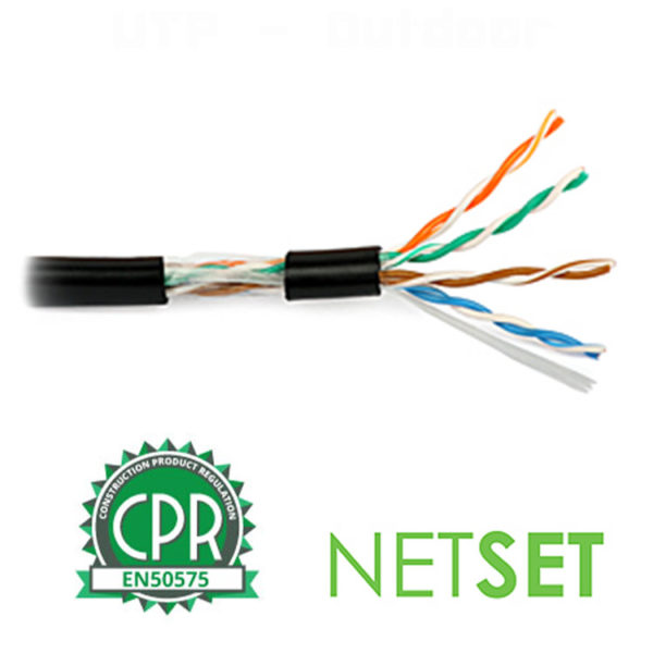 Cat 5e UTP Cable: NETSET U/UTP PE (outdoor) [1m] 1