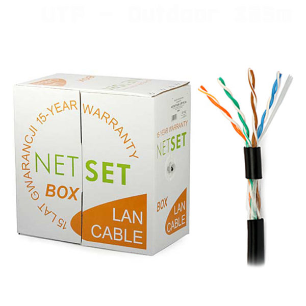 Cat 5e UTP Cable: NETSET U/UTP PE (outdoor) [305m] 1